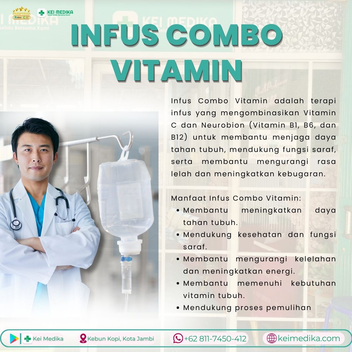 PAKET INFUS COMBO VITAMIN